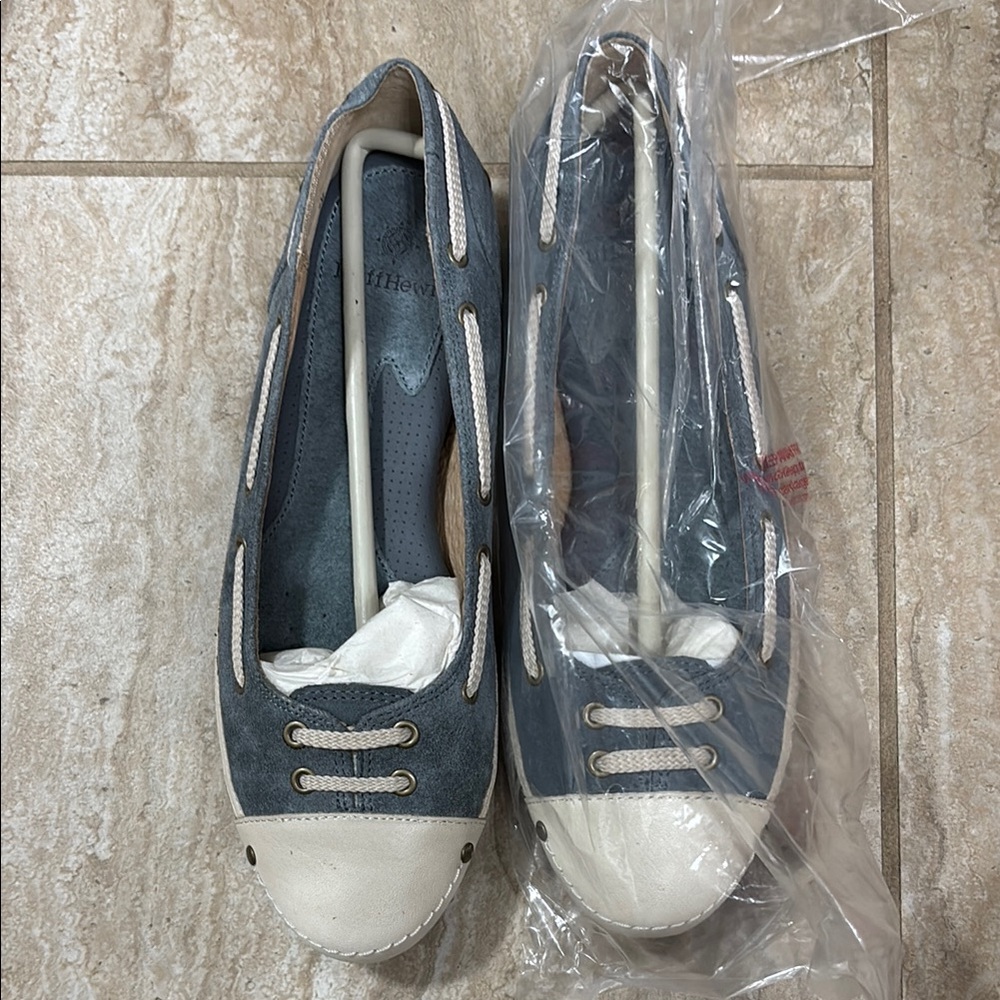Ruff Hewn Blue and White Flats - NIB!